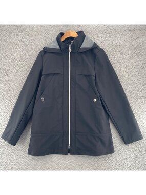 Laurier & Co Jacket Womens Extra Small Black Emma Softshell Water Resistant Hood